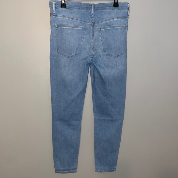 EUC J. Crew Factory High Rise Skinny Light Wash Button Fly Jeans Size 30 - Picture 9 of 10
